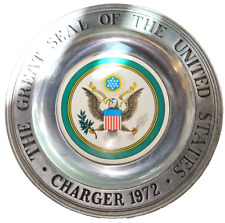 Great Seal of the United States Charger 1972 wall hanging pewter plate Wilton picture