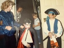 (Ah) Original Found Photo Photograph Snapshot Halloween Dracula Pirate Kids picture