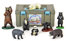Endangered Animals Wild Bears PVC Figure Set 8 pcs In Box Colorata Japan picture