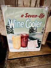 7UP Soda SEVEN UP WINE COOLER 1960 Vintage ADVERTISING PAPER POSTER picture
