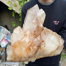 27.5lb Large Natural Clear White Quartz Crystal Cluster Rough Healing Specimen picture