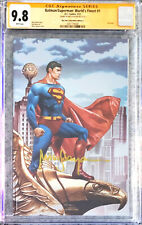 CGC SS 9.8 Batman Superman World's Finest #1 Con Foil Variant Signed by Suayan picture