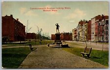 Boston Massachusetts c1910 Postcard Commonwealth Avenue Looking West picture