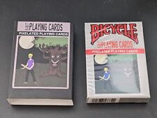 Home Run Games Bicycle 8-Bit Black Playing cards w/ deck sleeve  - New Sealed picture