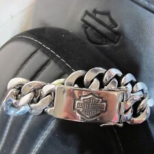 Heavy Sterling Silver .925 Genuine MOD Harley Davidson Biker Link Bracelet picture