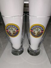 Set of 2 Theresianer Lager 0.4l Beer Glasses Italy Italian Pint Stein picture