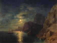 Oil painting Sea-at-Night-Ivan-Constantinovich-Aivazovsky-Oil-Painting landscape picture