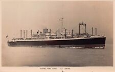 RPPC MV Drina Royal Mail Lines Cargo Ship Shipwreck 1917 Photo Vtg Postcard B63 picture