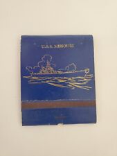 Vintage 1944 USS Missouri Large matchbook unused complete  picture