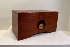 RARE Vintage SEWELSON WOODCRAFT Hand Made Exotic Wood Stash Box picture