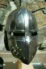 Armor Helmet Viking 18 Gauge Steel Medieval Helmet Full face Battle Ready Steel, picture