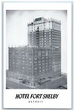 c1920's Hotel Fort Shelby & Restaurant Building View Detroit Michigan Postcard picture