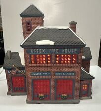 Lemax Christmas Village Collection Lighted Essex Fire House 1998*Box Damage* picture