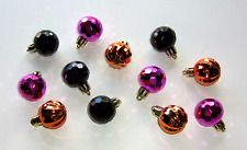 Halloween Black, Purple, Orange Mini Ornaments Balls Non Shatter 7/8