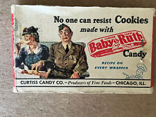 Vintage lipstick Tissues-Advertising Baby Ruth w/ Baby Ruth Cookie Recipe WWII picture