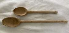 Two Antique Vintage Wooden Spoons picture