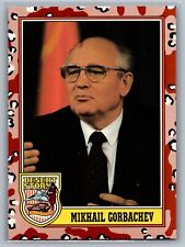 1991 Topps Desert Storm Mikhail Gorbachev #185 Series 3 - Pack Fresh NM-MT picture