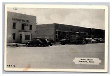 Postcard Seminole Texas Main Street Scene Hotel Shops Cars picture