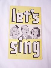 VINTAGE LET'S SING HYMN LYRICS-OFFERED BY PREFERRED RISK MUTUAL INS-1962-NEW ENG picture