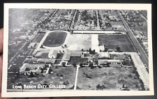 1947 RPPC Long Beach City College California CA Real Photo Postcard Aerial picture