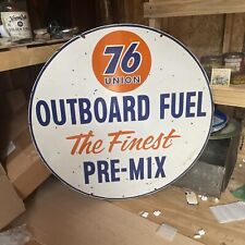 42” Union 76 Outboard Fuel ,  Double Sided Porcelain Sign picture