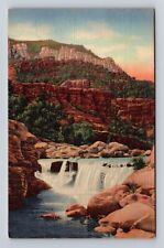 Flagstaff AZ-Arizona, Oak Creek Canyon, Antique Vintage Souvenir Postcard picture