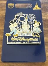 Walt Disney World 50th Anniversary Castle Celebration Mickey & Minnie Pin - NEW picture