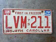 1975 North Carolina License Plate LVM 211 picture