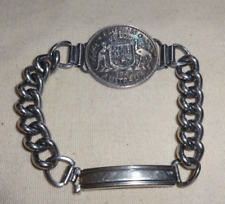 1942 WWII Sweet Heart Bracelet From 1st Lt to Wife Australia Florin picture