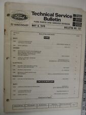 May 8, 1978 FORD Technical Service Bulletin Number 157  BIS picture