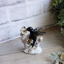 Courtly Song Bird Decor Black White Stripe Decor Hummingbird Figurine picture
