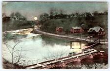 YOUNGSTOWN OHIO MOONLIGHT ON THE NARROWS MILLCREEK PARK BRIDGE PCK POSTCARD picture