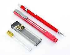 Pentel Sharp Mechanical Pencil Metallic Red 0.5mm Refill Leads Clic Eraser Lot picture