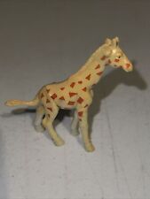 Vintage Miniature Yellow Red Giraffe Animal Figurine Toy Zoo Wild Life picture