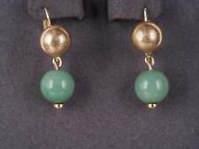 Vintage 14k gold Jadeite earrings picture