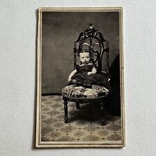Antique CDV Photograph Little Girl Civil War Era Hidden Mother North East PA picture