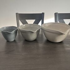 Pottery Barn Rhodes Ceramic Mixing Batter Bowls Set of Three picture