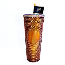 Starbucks Studded Tumbler 50th Anniversary Gold Iridescent Venti Travel Cup Gift picture