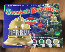 Seasons Readings Christmas Ornament Green Bell With Scrolling Message Light picture