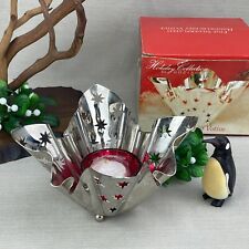 Silver-plated Handkerchief Votive Vintage 1993 Godinger Holiday Collection picture