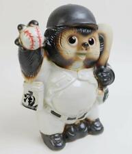 Raccoon Dog Shigaraki Yaki Baseball Uniform Tanuki Lucky Charm Japanese Figurine picture
