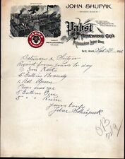 1897  Pabst Brewing Co -  Bell Montana - Beer - John Shupak   Letter Head Bill picture