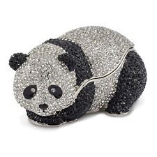 Bejeweled & Full Crystal Panda Bear Trinket Box picture