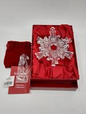 Waterford 2009 Snow Crystals Annual Cut Snowflake Ornament + Hanger Enhancer NEW picture