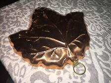 Vintage Large Maple Leaf Jello Cake Hanging Mold Copper Plated Tin Kitchen Decor picture