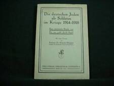 NobleSpirit {3970}Rare 1921 German Monograph of German-Jewish Soldiers in WWI  picture