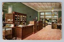 Emporia KS-Kansas, Mit-Way Hotel Office, Lobby Vintage c1908 Souvenir Postcard picture