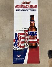 🔥 Budweiser Folds Of Honor Military Veteran Heroes Vinyl Beer  Banner Sign picture