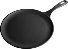 10.5-Inch Cast Iron Comal Griddle Pan with a Long Handle picture