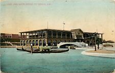 c1907 Printed Postcard Lake & Bath House at Venice CA Gondolas Canals posted picture